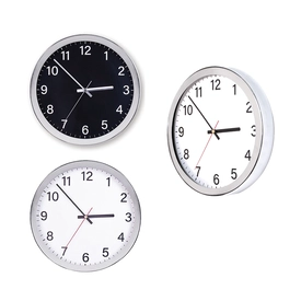 Krom Çerçeveli Duvar Saati Ø 250 mm