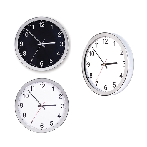 Krom Çerçeveli Duvar Saati Ø 250 mm