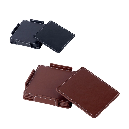 Suni Deri Bardak Altlığı