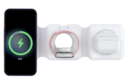 Katlanabilir Manyetik Çoklu Kablosuz Şarj Standı